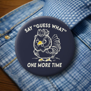 Grappige Angry Chicken Butt Pluimvee Meme Dad Joke Ronde Button 5,7 Cm