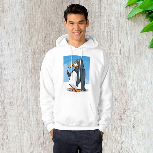 Grappige Angry Penguin Cartoon Cool Waving Hoodie