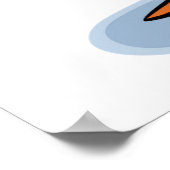 Grappige Angry Penguin Cartoon Cool Waving Poster (Hoek)