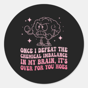 Grappige Angst Counselor Depressie Geestelijke gez Ronde Sticker