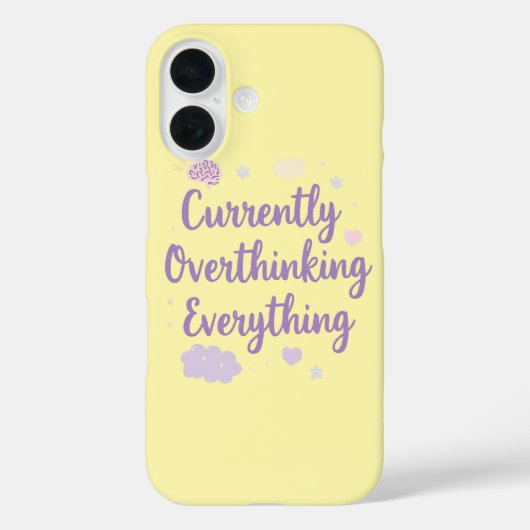 Grappige Angst Overdenking Quote Pastel Case-Mate iPhone Case (Achterkant)