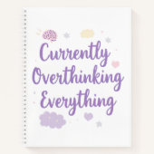 Grappige Angst Overdenking Quote Pastel Notitieboek (Voorkant)