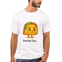 Grappige Angst Taco Schattige Aquarel Illustratie