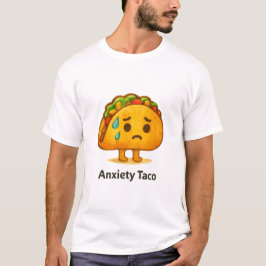 Grappige Angst Taco Schattige Aquarel Illustratie T-shirt