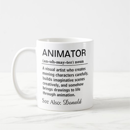 Grappige Animator Definitie Koffiemok (Links)