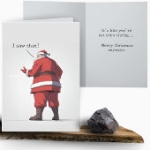 Grappige anime boze kerstman ondeugende lijst kers kaart