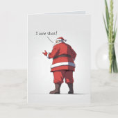 Grappige anime boze kerstman ondeugende lijst kers kaart (Voorkant)