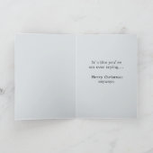 Grappige anime boze kerstman ondeugende lijst kers kaart (Binnen)