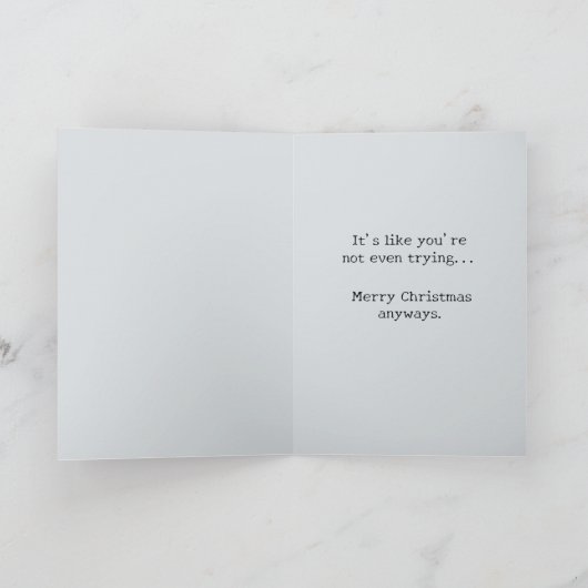Grappige anime boze kerstman ondeugende lijst kers kaart (Binnen)