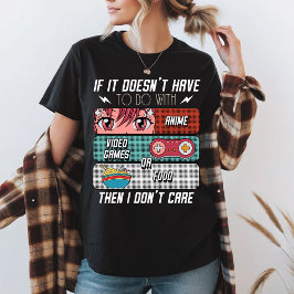 Grappige Anime Fans Eten En Videogames Liefhebber  T-shirt