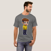 Grappige Anime-jongen T-shirt (Voorkant volledig)