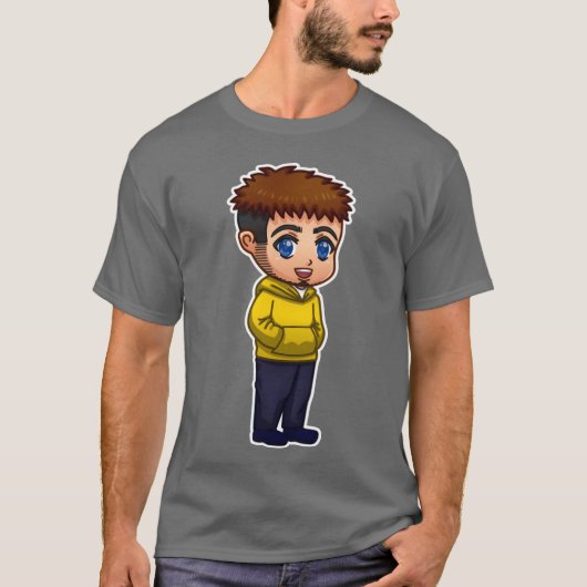 Grappige Anime-jongen T-shirt (Voorkant)