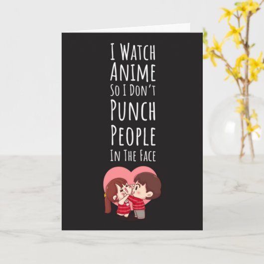 Grappige Anime Kaarten Humor Otaku Kawaii Sarcasme (Gele Bloem)