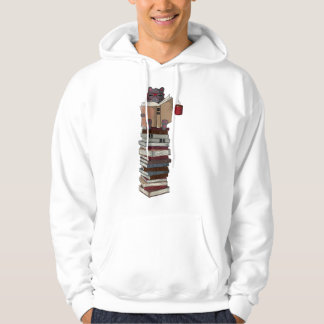 Grappige Anime Moppige Lezende Kat, Koffieliefhebb Hoodie