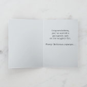 Grappige anime Sad Santa Ondeugend Lijst Kerstmis Kaart (Binnen)