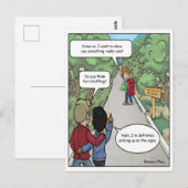 Grappige ansichtkaart met een grap briefkaart (Voorkant / Achterkant)