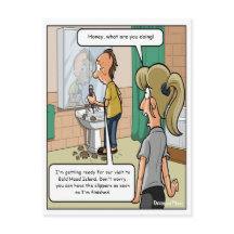 Grappige ansichtkaart van Bald Head Island