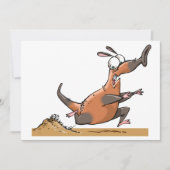 Grappige Anteater Cartoon eigenzinnig lopend dier Kaart (Voorkant)