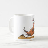 Grappige Anteater Cartoon eigenzinnig lopend dier Koffiemok (Voorkant links)