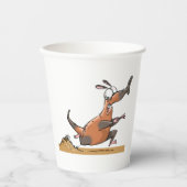 Grappige Anteater Cartoon eigenzinnig lopend dier Papieren Bekers (Voorkant)