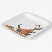 Grappige Anteater Cartoon eigenzinnig lopend dier Papieren Bordje (Gebogen)