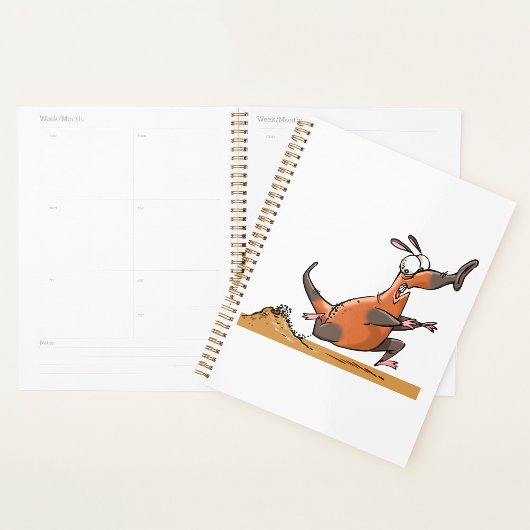 Grappige Anteater Cartoon eigenzinnig lopend dier Planner