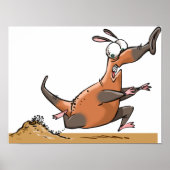 Grappige Anteater Cartoon eigenzinnig lopend dier Poster (Voorkant)