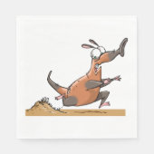 Grappige Anteater Cartoon eigenzinnig lopend dier Servet (Voorkant)