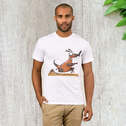Grappige Anteater Cartoon eigenzinnig lopend dier T-shirt