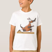 Grappige Anteater Cartoon eigenzinnig lopend dier T-shirt (Voorkant)