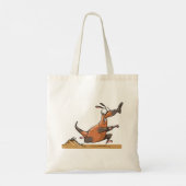 Grappige Anteater Cartoon eigenzinnig lopend dier Tote Bag (Achterkant)