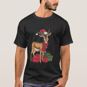 Grappige Antelope Lover Kerstvakantie Santa Antelo T-shirt
