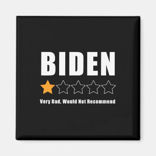 Grappige Anti Biden Pro Trump 1 Star Rating Verkie Magneet