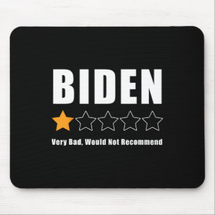 Grappige Anti Biden Pro Trump 1 Star Rating Verkie Muismat