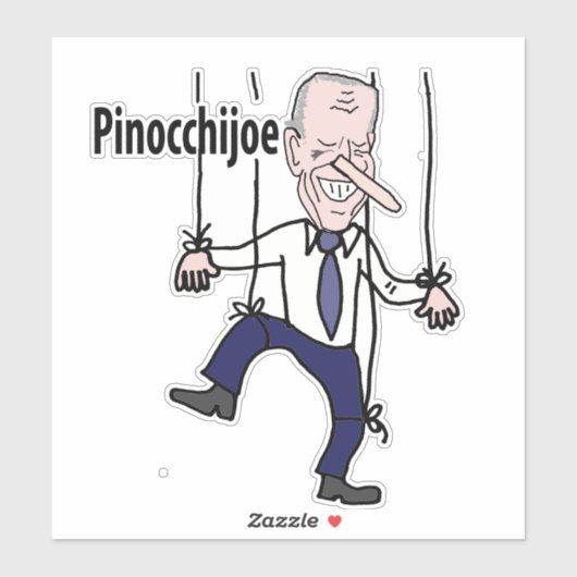 Grappige Anti Joe Biden Pinocchijoe Pun Politiek Sticker (Vel)