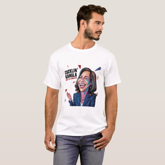 Grappige anti Kamala Harris Lachend Politiek T-shirt (Voorkant volledig)