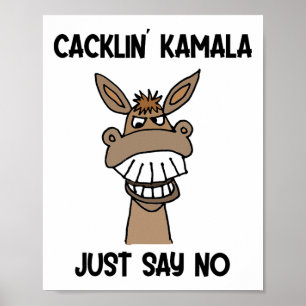 Grappige Anti Kamala Harris lachende ezel Poster