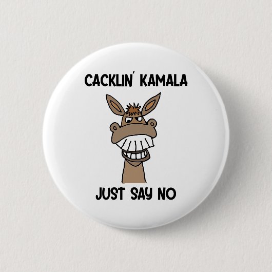 Grappige Anti Kamala Harris lachende ezel Ronde Button 5,7 Cm (Voorkant)