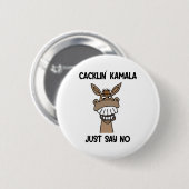 Grappige Anti Kamala Harris lachende ezel Ronde Button 5,7 Cm (Voorkant /achterkant)
