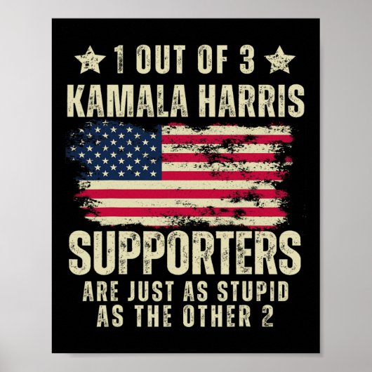 Grappige Anti Kamala Harris Stomme grap Amerikaans Poster (Voorkant)