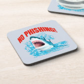Grappige anti-phishing haai bier onderzetter (Linkerzijde)