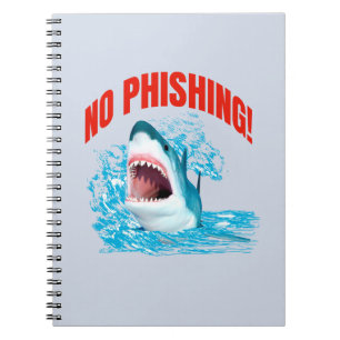 Grappige anti-phishing haai notitieboek