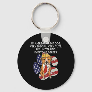 Grappige anti-president Donald Trump-hond grappige Sleutelhanger