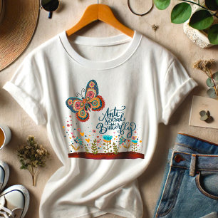 Grappige anti-sociale vlinder kleurrijke inspirati Tri-Blend shirt