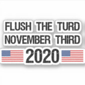 Grappige anti-Trump 2020 verkiezingen Sticker (Voorkant)