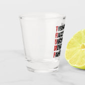 Grappige anti-Trump Acrostische politieke verkiezi Shot Glas (Links)