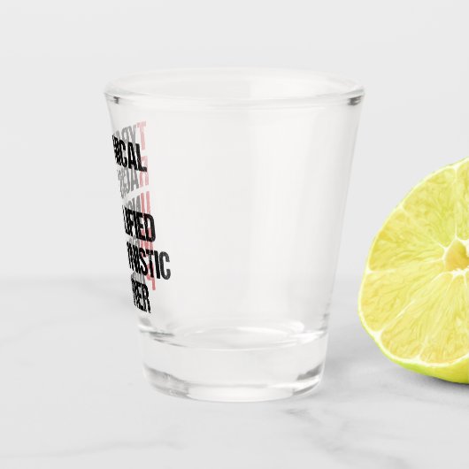 Grappige anti-Trump Acrostische politieke verkiezi Shot Glas (Rechts)