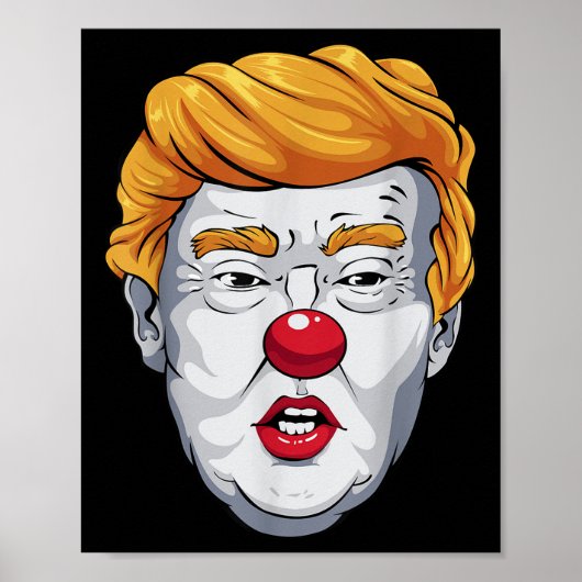 Grappige Anti Trump Clown 2024 Verkiezingen Hallow Poster (Voorkant)