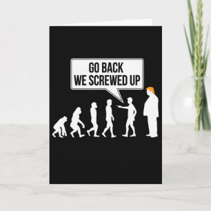 Grappige anti-Trump-evolutie Politieke humor Kaart
