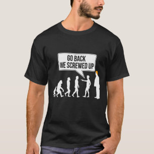 Grappige anti-trump evolutie politieke humor t-shirt
